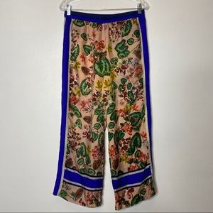 Anthropologie Elevenses Gardner Silk Floral Pants